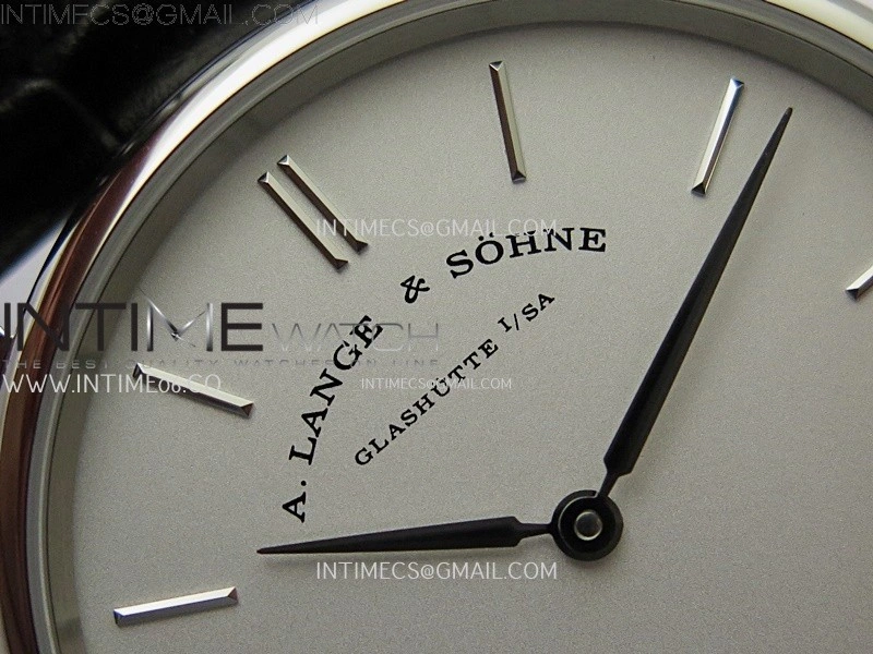 Saxonia Thin 211.026 SS SVF Silver dial On Black Leather Strap A2892